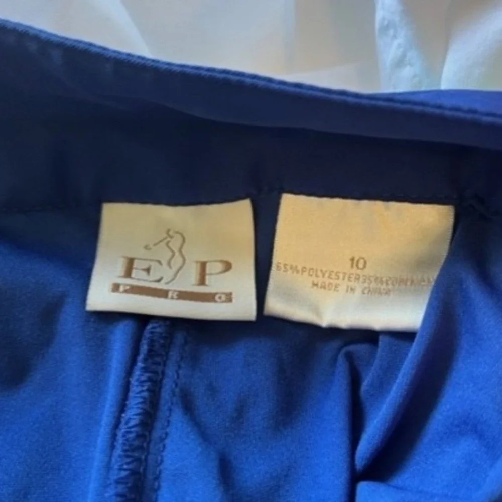 EP Pro Womens Size 10 Golf Skort Blue Green Colorblock‎ Athletic Stretch EUC